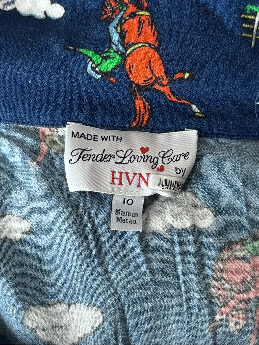 Hvn Western Rodeo Print Short Sleeve Button Up Cowgirl Kitschy Cute Jumpsuit 10 — image 6 of 8